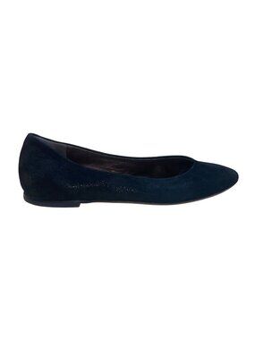 AGL Women’s Black Suede Leather Sole Slip-On Ballet Flats Size 37.5